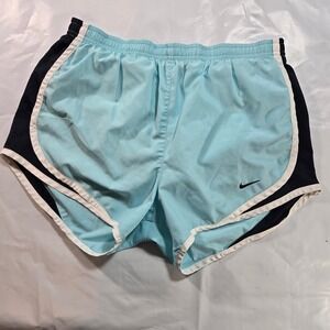 Nike Tempo Running Shorts Womens XS Blue Black White Mesh Athletic Gym no string